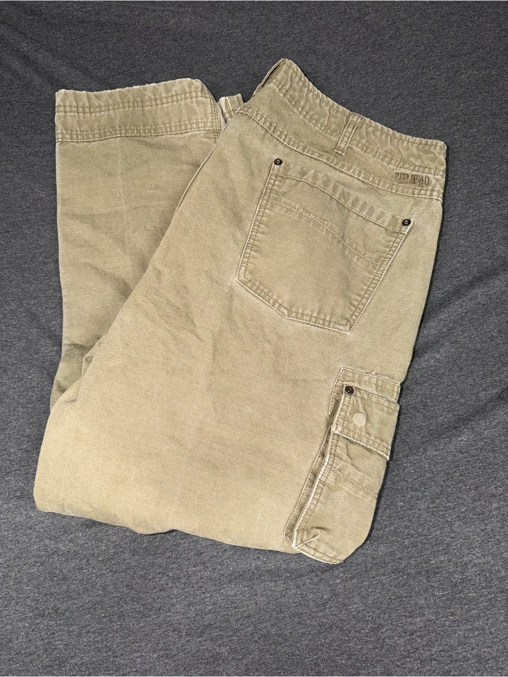 Men's RedHead Casual Cargo Pants in Light Khaki Size 42x30